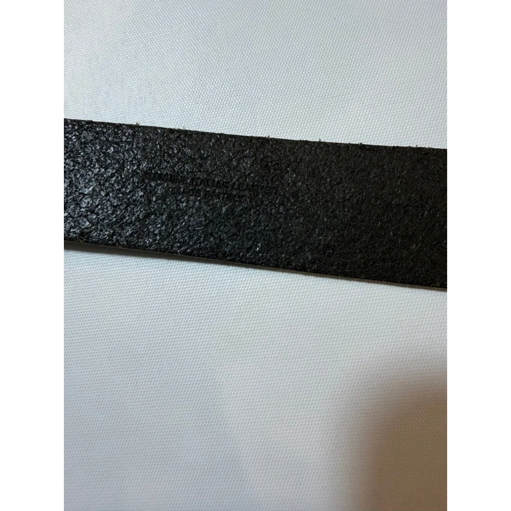 Banana Republic Black Leather Belt Silver Buckle Classic 36